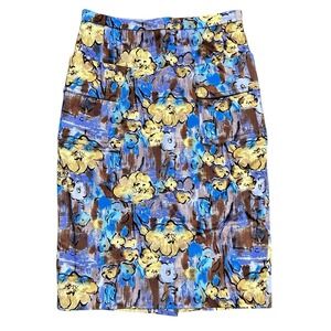 Plenty By Tracy Reese Anthropologie HORTULAN Watercolor Skirt 4, S Preppy Floral